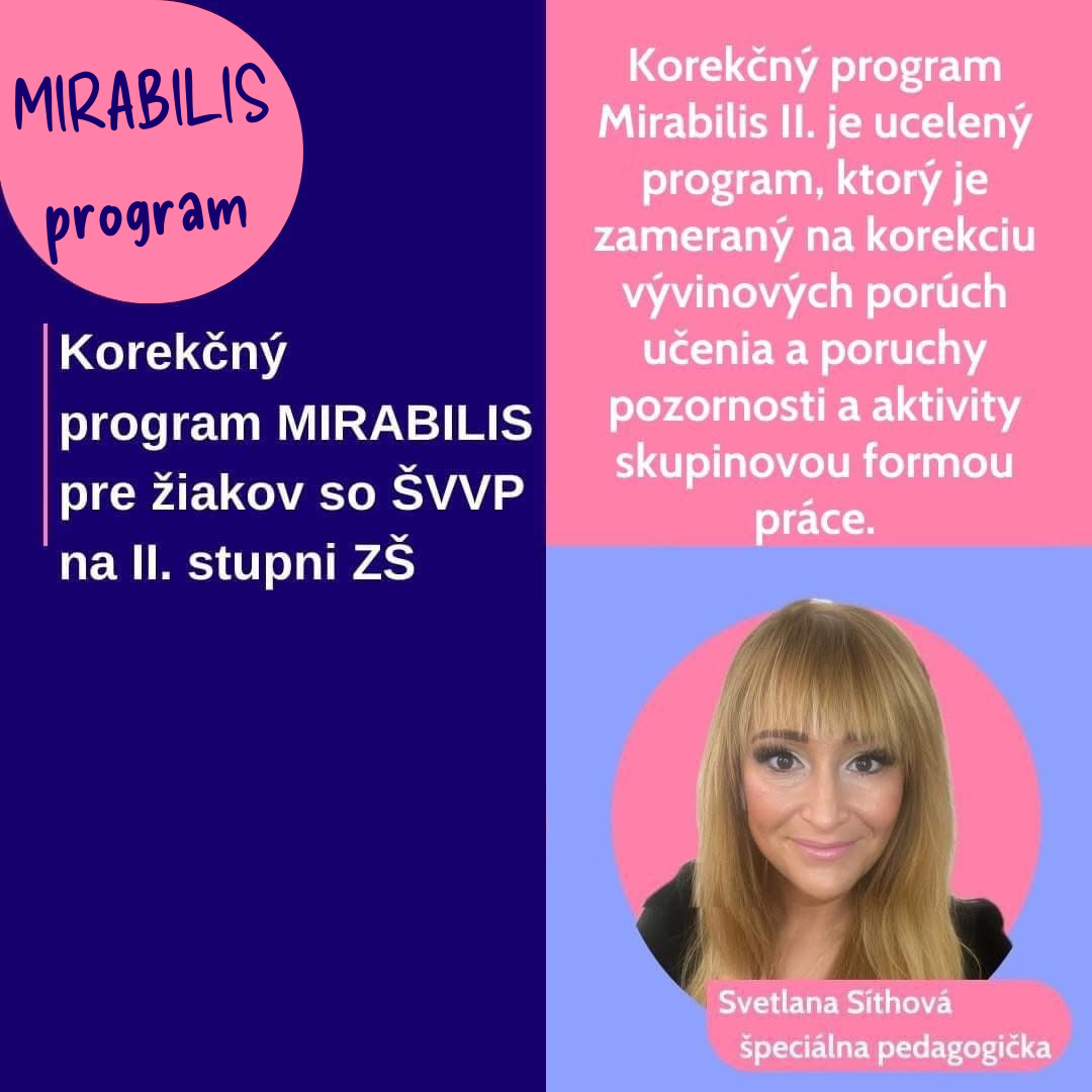 Korekn program Mirabilis pre iakov so VVP na II. stupni Z